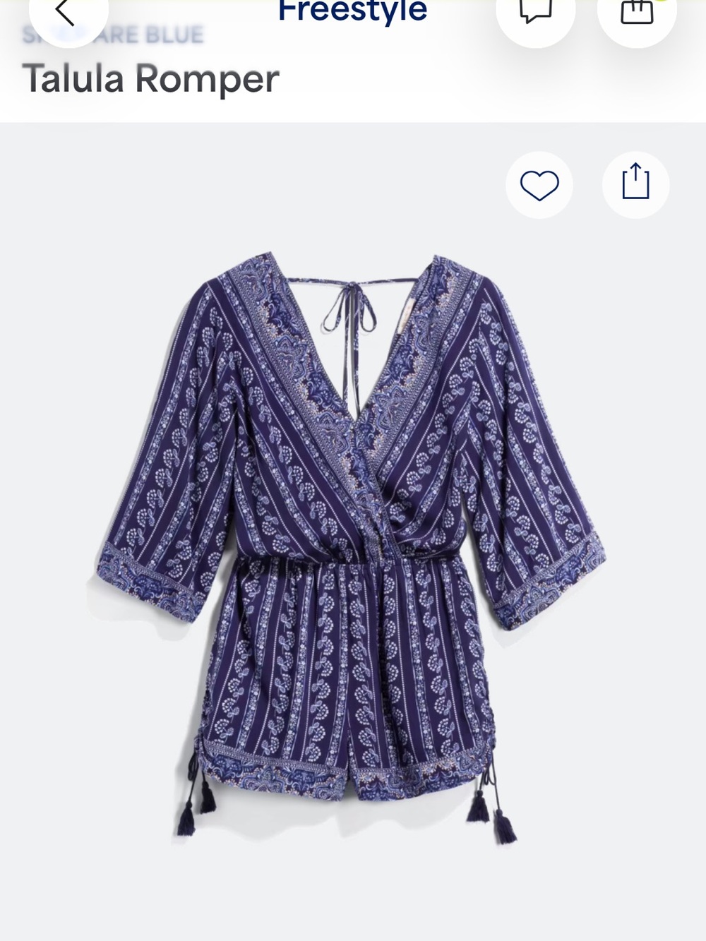 Talula Paisley Romper